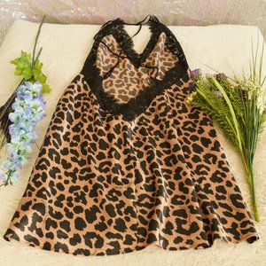 Victoria's Secret Leopard Print Halter Slip